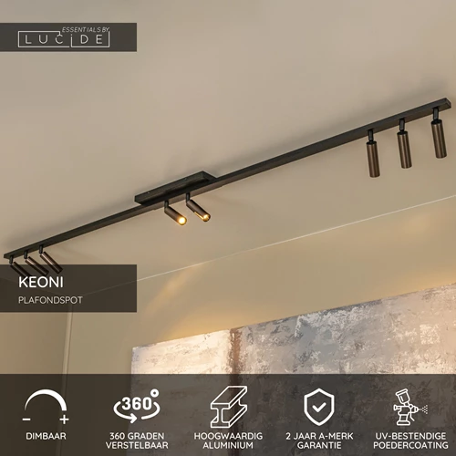 Lucide KEONI - Plafondspot - 8xG9 - Koffie | Essential - USP